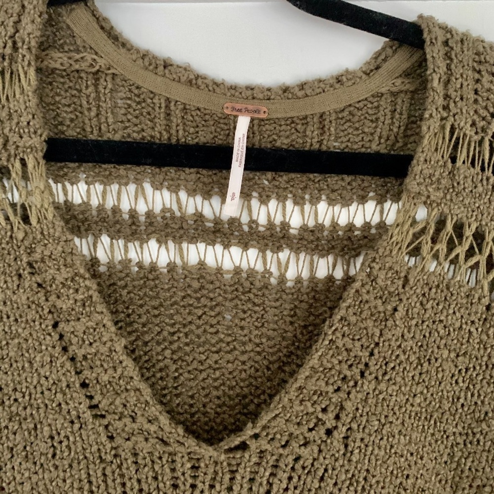 Free People Size Small Green Sweater - Picture 2 of 2